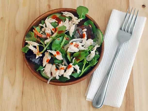 Shredded Chicken Salad With Gochujang Dressing