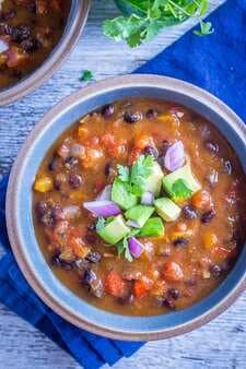Butternut Squash Chili With Black Beans