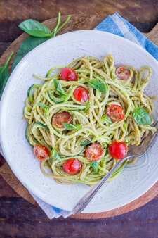 Avocado Pesto Zucchini Noodles
