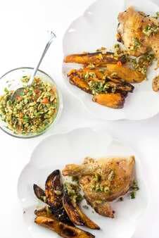Chicken, Sweet Potatoes And Olive Tapenade