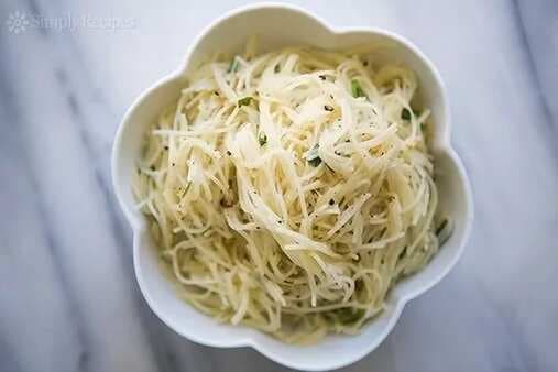 Angel Hair Pasta With Garlic, Herbs, And Parmesan