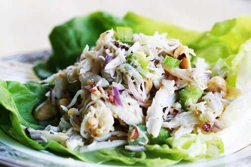 Crab Salad With Pear And Hazelnuts
