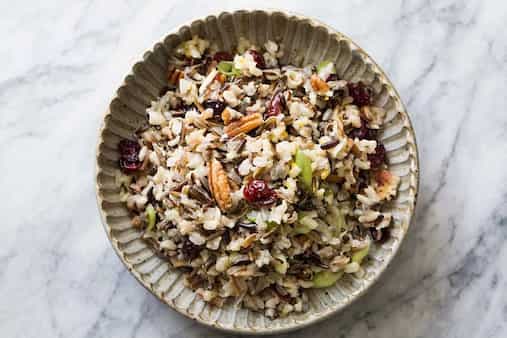 Wild Rice Salad With Cranberries And Pecans