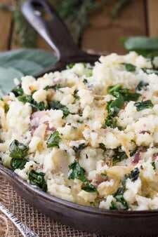 Olive Oil Mashed Potatoes with Kale & Herbs