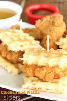 Chicken and Waffle Sliders with Buttermilk Syrup