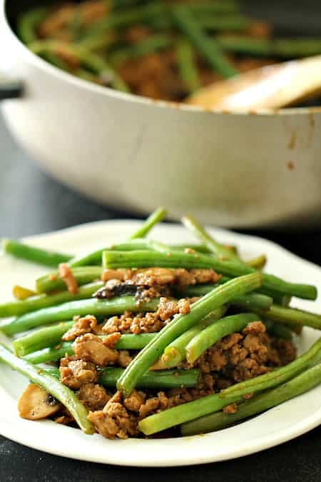 Chinese Ground Turkey and Green Bean Stir Fry Healthy