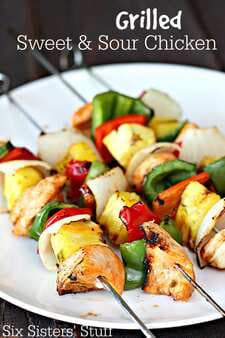 Grilled Sweet and Sour Chicken Kabobs