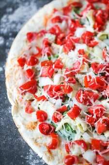 Healthy Flat Bread Veggie Pizza