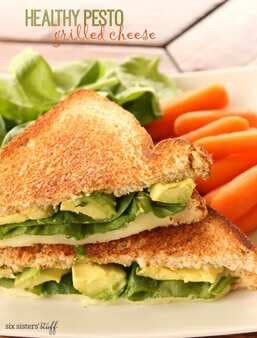 Healthy Pesto Grilled Cheese