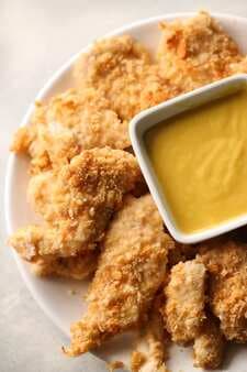 Parmesan Sesame Chicken Strips and Honey Mustard Dipping Sauce