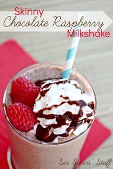 Skinny Chocolate Raspberry Milkshake