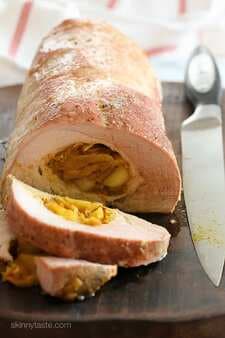 Apple-Stuffed Pork Loin With Moroccan Spices