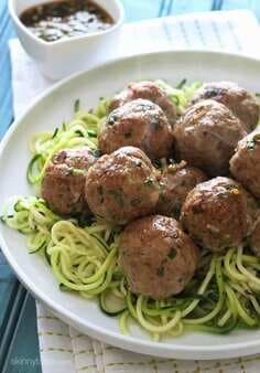 Asian Turkey Meatballs With Lime Cilantro Dipping Sauce