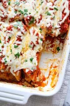 Baked Beef And Cheese Manicotti (Cannelloni)
