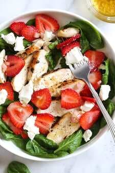 Grilled Chicken Salad With Strawberries And Spinach Recipe