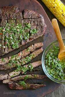 Grilled Flank Steak With Chimichurri