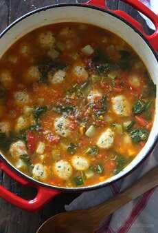 Mini Turkey Meatball Vegetable Soup