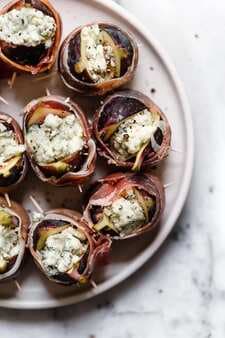 Prosciutto Wrapped Figs with Blue Cheese