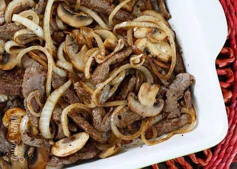 Quick Skillet Steak With Onions And Mushrooms