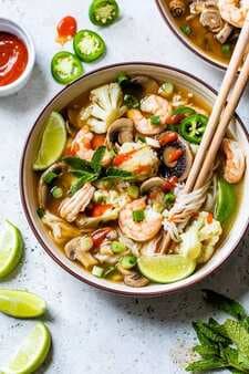 Shrimp Pho with Vegetables
