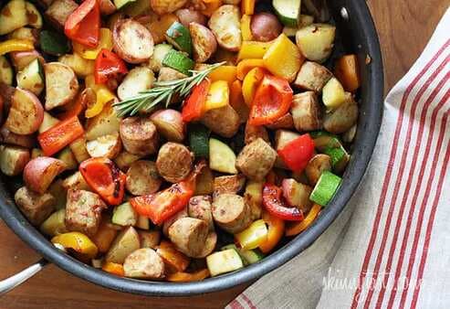 Summer Vegetables With Sausage And Potatoes