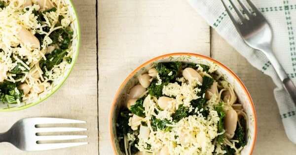 Angel Hair Pasta With White Beans And Kale