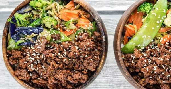 Healthy Korean Ground Beef With Vegetables