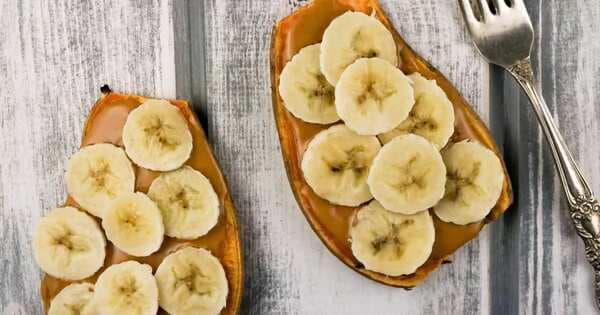 Sweet Potato Toast With Almond Butter And Bananas