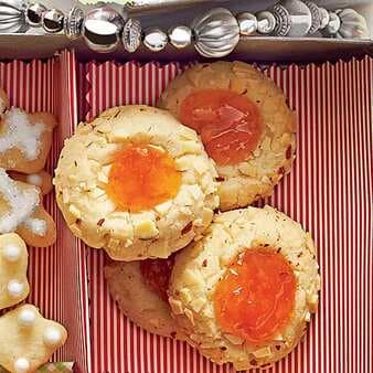 Apricot-Almond Thumbprint Cookies