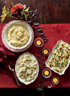 Rustic Mashed Red Potatoes With Parmesan