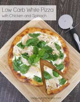 White Pizza With Chicken And Spinach