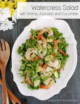 Watercress Salad With Shrimp Avocado And Cucumber