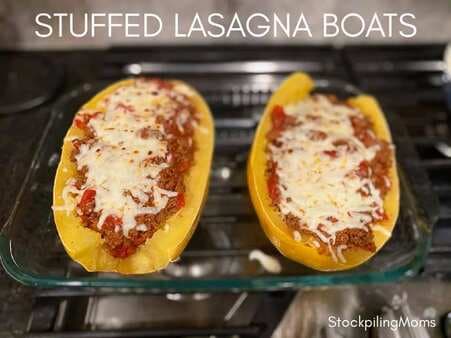Healthy Stuffed Lasagna Boats
