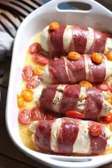 Turkey Bacon Wrapped Chicken Breasts