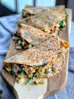Healthy Brunch Wraps with Canadian Bacon and Spinach