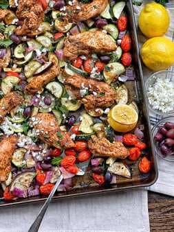 Healthy Greek Sheet Pan Chicken and Vegetables