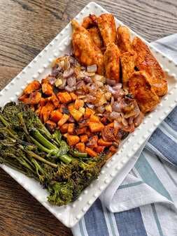 Sheet Pan BBQ Chicken and Vegetables