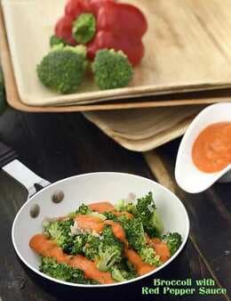 Broccoli With Red Pepper Sauce