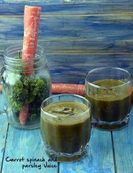 Carrot Spinach And Parsley Juice