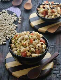 Chawli And Sprouted Moong Salad