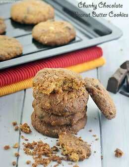Chunky Chocolate Peanut Butter Cookies