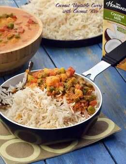 Coconut Vegetable Curry With Coconut Rice