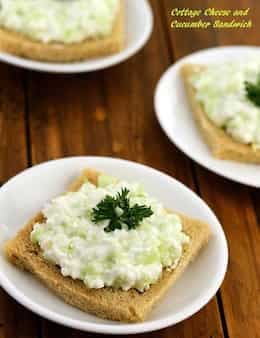 Cottage Cheese And Cucumber Sandwich