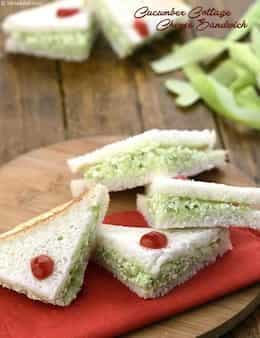 Cucumber Cottage Cheese Sandwich