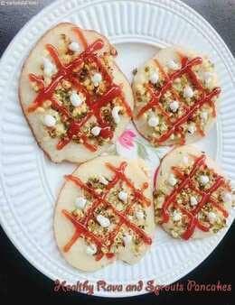 Healthy Rava And Sprouts Pancakes
