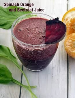 Iron Relish, Spinach Orange And Beetroot Juice