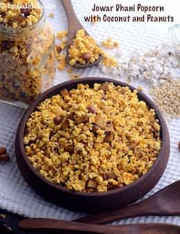 Jowar Dhani Popcorn With Coconut And Peanuts