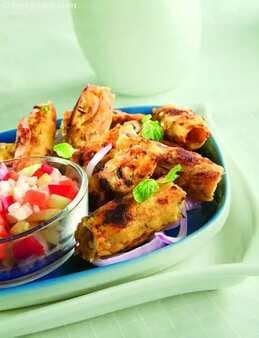 Moong Dal Seekh Kebab