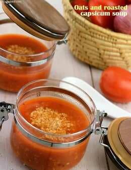 Oats And Roasted Capsicum Soup