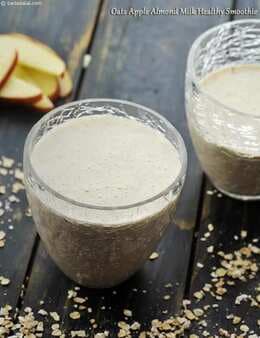 Oats Apple Almond Milk Healthy Smoothie